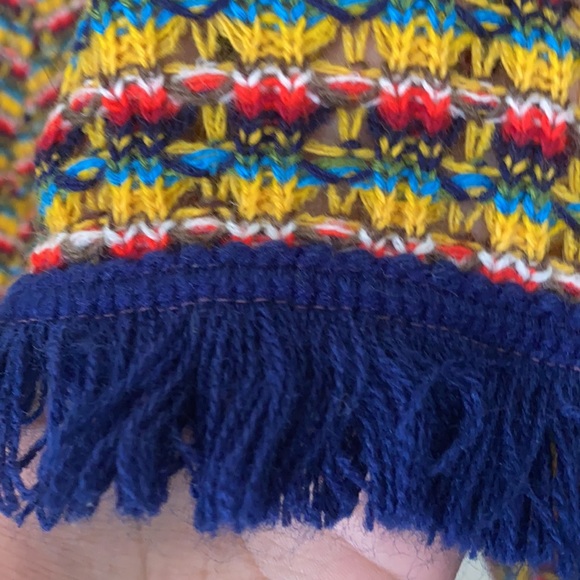 Vintage Orlon Knitted Button Down Poncho Shawl Cape Wrap - Picture 12 of 15